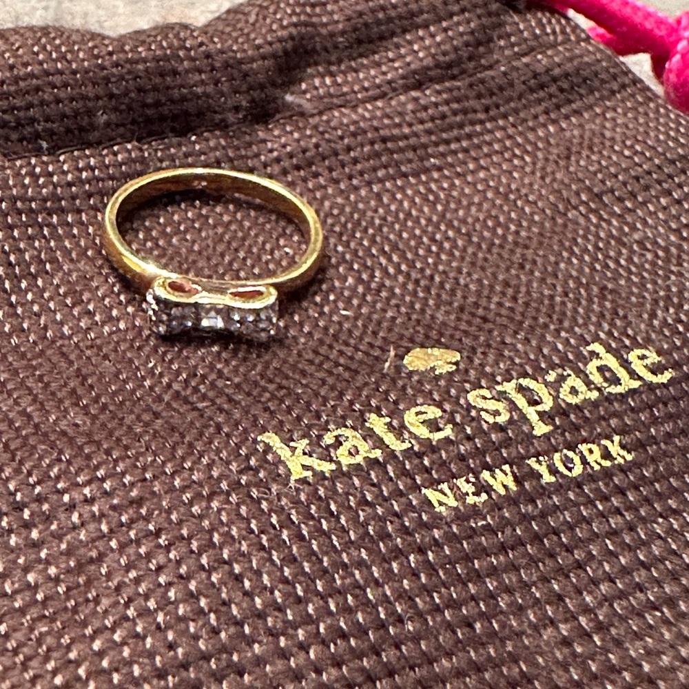 KATE SPADE Rose Gold Bow Ring Size 7